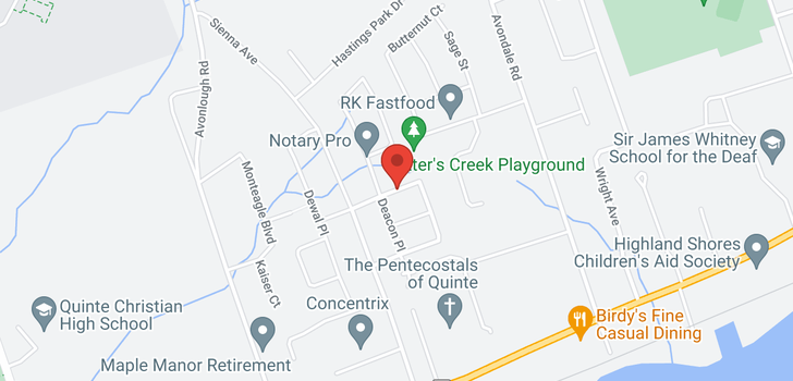 map of 64 GLENVIEW CRESCENT